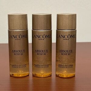 3x Lancôme ABSOLUE ROSE 80 ESSENCE-IN-LOTION HYDRATING TONER 30ml